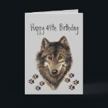Carte Funny, 39e Forty Nine Birthday Wolf, Wolves<br><div class="desc">Funny,  39e Forty Nine Birthday Wolf,  Wolves,  Animal</div>