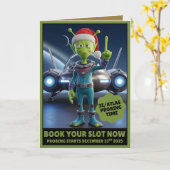 Carte Funny 3I/ATLAS probing time card (Fleur jaune)