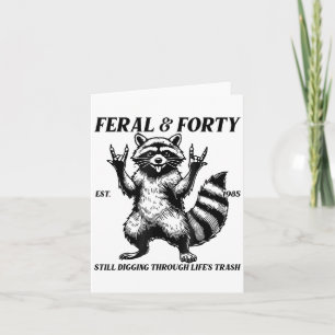 Carte Funny 40e anniversaire Est 1985 Feral &amp; Quaran