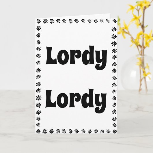 Carte Funny 40th Birthday (Fleur jaune)