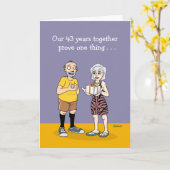 Carte Funny 43rd Anniversary (Fleur jaune)