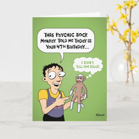 Carte Funny 47th Birthday Card (Fleur jaune)