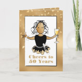 Carte Funny 50 Sassy Glamour Ethnique 50e Anniversaire (Devant)