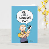 Carte Funny 50e anniversaire (Fleur jaune)