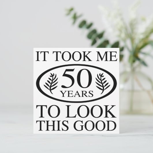 Carte Funny 50e anniversaire (Debout devant)