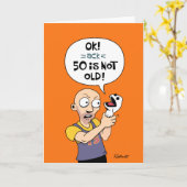 Carte Funny 50e anniversaire (Fleur jaune)