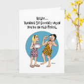 Carte Funny 50e anniversaire (Fleur jaune)