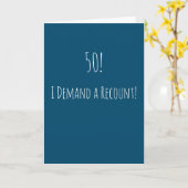 Carte Funny 50e anniversaire (Fleur jaune)