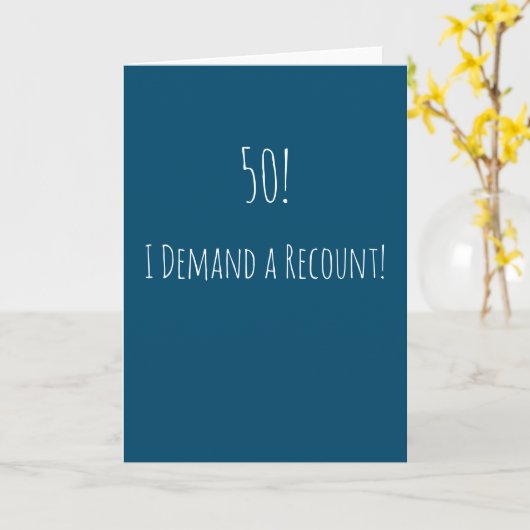 Carte Funny 50e anniversaire (Fleur jaune)