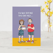 Carte Funny 50e anniversaire (Fleur jaune)