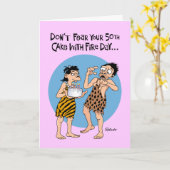 Carte Funny 50e anniversaire (Fleur jaune)