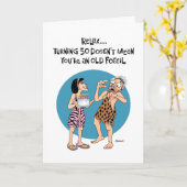 Carte Funny 50e anniversaire (Fleur jaune)