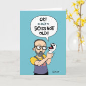 Carte Funny 50e anniversaire (Fleur jaune)