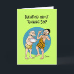 Carte Funny 50th Birthday Card<br><div class="desc">Funny 50e anniversaire Carte de voeux pour enfant quinquagénaire de 50 ans</div>