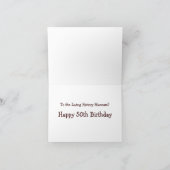 Carte Funny 50th Birthday Card Living History Museum (Intérieur)