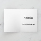 Carte Funny 52e anniversaire (Intérieur)