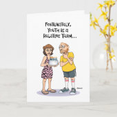 Carte Funny 54e anniversaire (Fleur jaune)