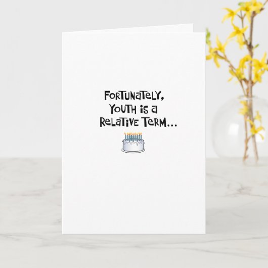 Carte Funny 55e anniversaire (Fleur jaune)