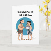 Carte Funny 55e anniversaire (Fleur jaune)