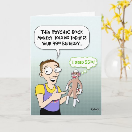 Carte Funny 55th Birthday Card (Fleur jaune)