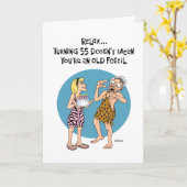 Carte Funny 55th Birthday Card (Fleur jaune)