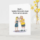 Carte Funny 56e anniversaire (Fleur jaune)
