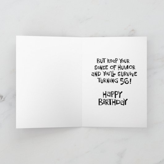 Carte Funny 56th Birthday (Intérieur)