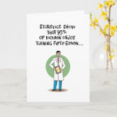 Carte Funny 57e anniversaire (Fleur jaune)