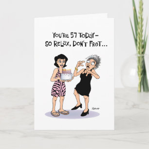 Carte Funny 57e anniversaire