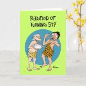 Carte Funny 57e anniversaire (Fleur jaune)