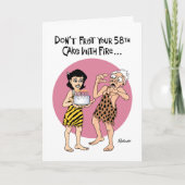 Carte Funny 58e anniversaire (Devant)