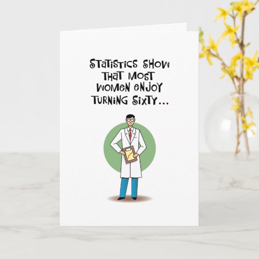 Carte Funny 60e anniversaire (Fleur jaune)