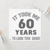 Carte Funny 60e anniversaire (Devant/Arrière en situation)