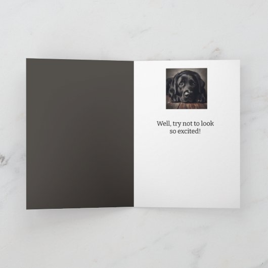 Carte Funny 60e anniversaire, Labrador Retriever (Intérieur)