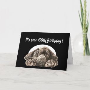Carte Funny 60e anniversaire, Labrador Retriever