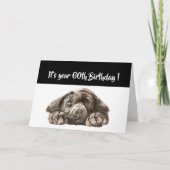 Carte Funny 60e anniversaire, Labrador Retriever (Devant)