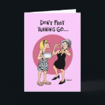 Carte Funny 60th Birthday Card<br><div class="desc">Amusante Milestone 60e Anniversaire Carte de voeux pour femme pas prêt à faire 60 ans</div>