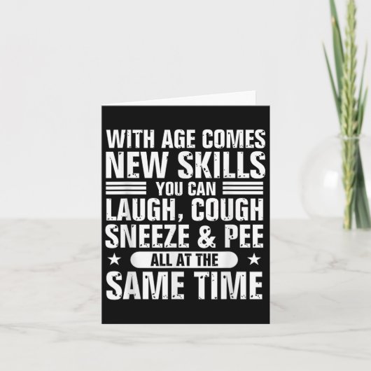 Carte Funny 60th Birthday With Age Comes New Skills Humo (Devant)