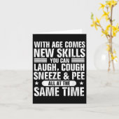 Carte Funny 60th Birthday With Age Comes New Skills Humo (Fleur jaune)