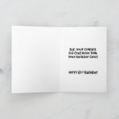 Carte Funny 61st Birthday Card for Homme (Intérieur)