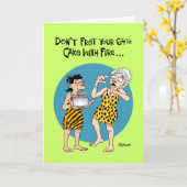 Carte Funny 64e anniversaire (Fleur jaune)