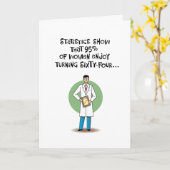 Carte Funny 64e anniversaire (Fleur jaune)