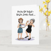 Carte Funny 64e anniversaire (Fleur jaune)