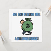 Carte Funny 65e anniversaire (Devant/Arrière en situation)