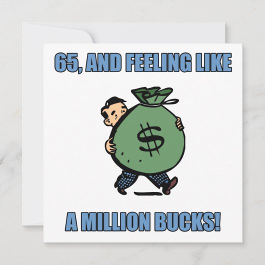 Carte Funny 65e anniversaire (Devant)