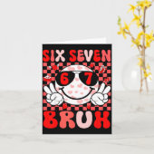 Carte Funny 67 Bruh Valentines Six Seven Meme Hearts 6 7 (Fleur jaune)
