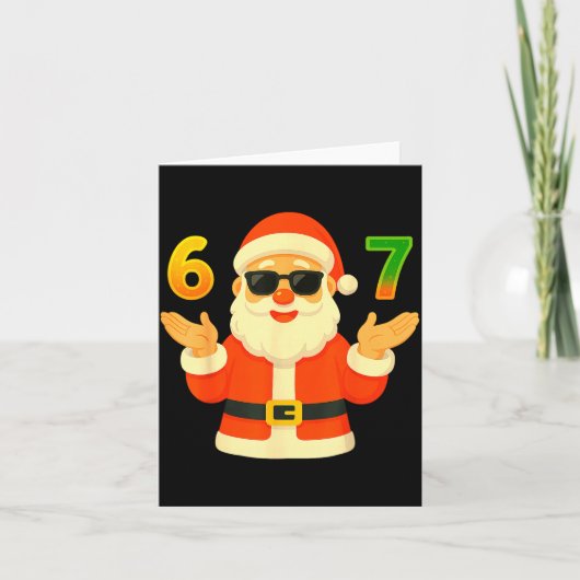 Carte Funny 67 Christmas Design For Jolly Meme Fans  (Devant)