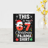 Carte Funny 67 Christmas Pajamas Shirt Six Seven Meme Br (Fleur jaune)