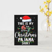 Carte Funny 67 Christmas Pajamas Shirt Six Seven Meme Br (Fleur jaune)