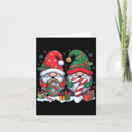 Carte Funny 67 Christmas Pajamas Six Seven Meme 67 Gnome (Devant)